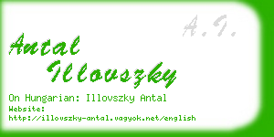antal illovszky business card